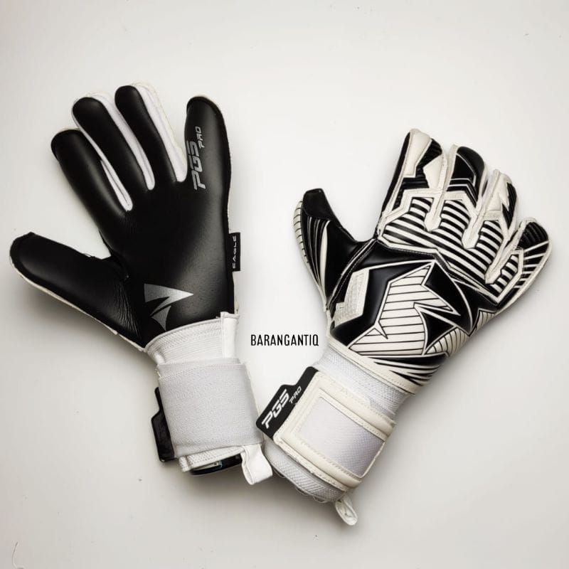 Sarung tangan kiper lengket Dewasa Original PGS PRO EAGLE HITAM 2022 BONUS SABLON NAMA