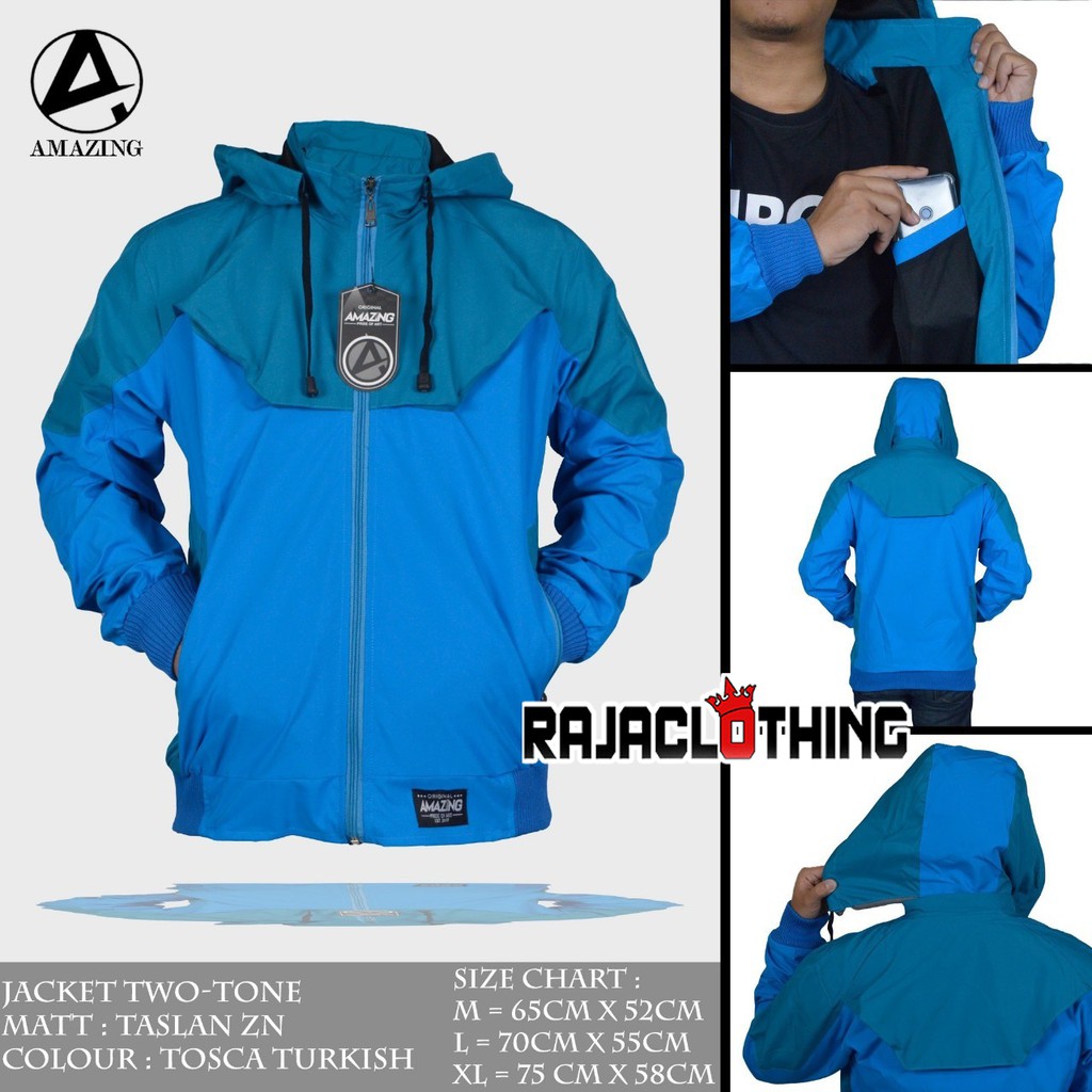 RCL - JAKET TWO TONE AMAZING - JAKET SWEATER PRIA - JAKET COWOK TASLAN M.L.XL