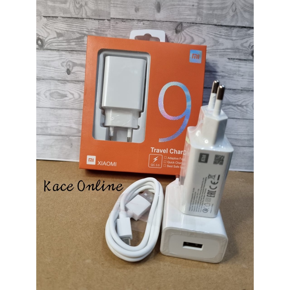 Charger Xiaomi Mi9 QC 3.0 Kabel Micro/ Tipe-C