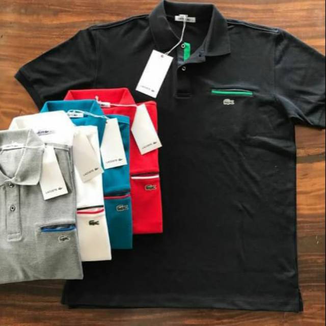 Polo shirt lacoste kantong import original