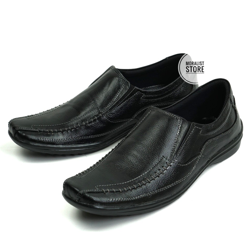 Sepatu Slip On Pria Kulit Asli Model Casual dan Semi Formal M512