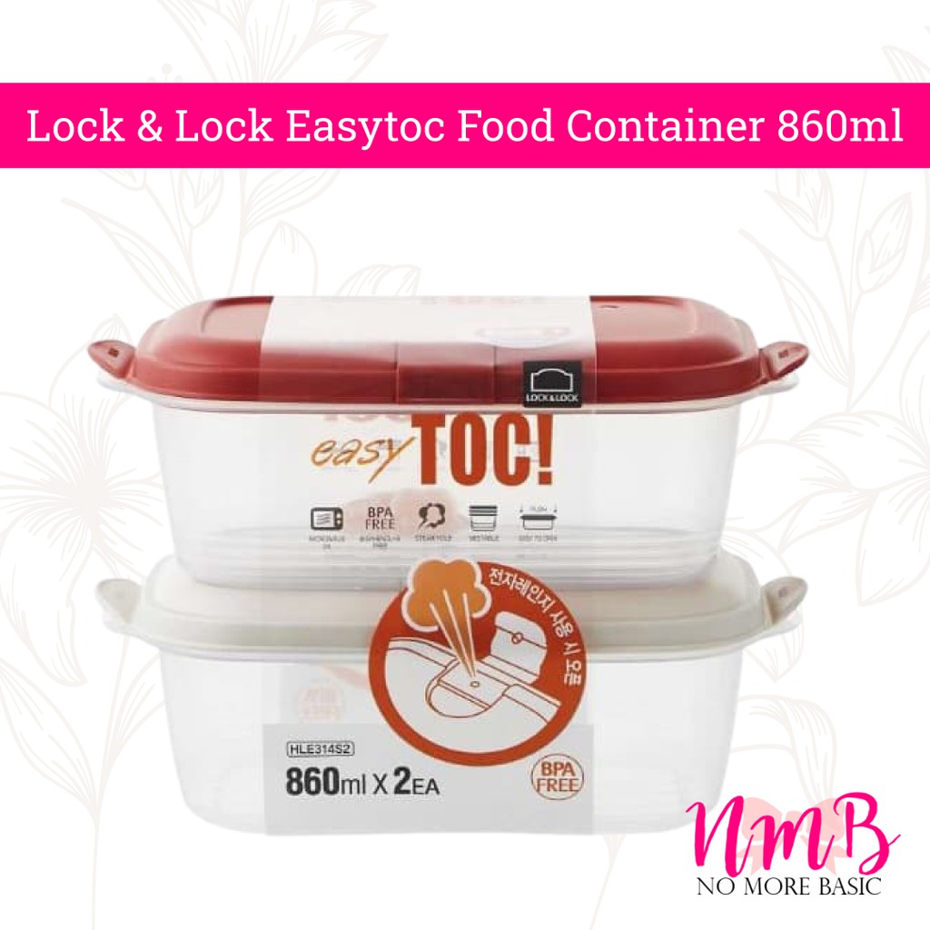 Lock Lock Easytoc Food Container 860ml Exclusive Lock &amp; Lock