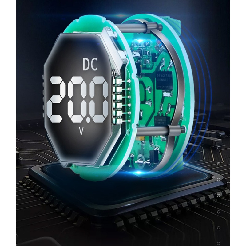 Btsg Industrial Voltmeter Digital Voltage Meter Gauge Dengan Panel Ronud &amp; Backlight Untuk DC 0-300V Voltmeter Akurasi Tinggi