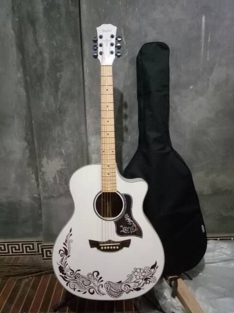 gitar akustik elektrik fisman dobel run murah berkwalitas gagang utuh