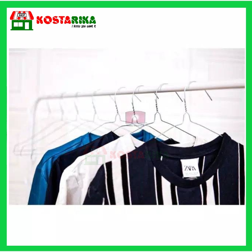 Hanger Kawat STAINLESS Gantungan Baju ISI 10 PCS Hanger Baju