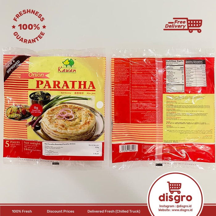 Jual Kawan Food Onion Paratha Roti Prata Roti Canai Shopee Indonesia