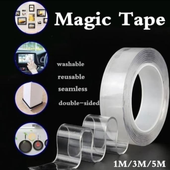 

BARU Double tape nano magic - Perekat ajaib serbaguna - Isolasi double tape