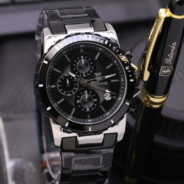 Jam Tangan Pria Tetonis Rantai Original Garansi 1 Tahun
