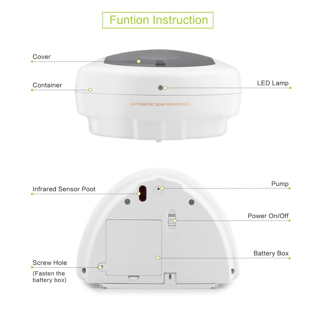 Contacless Wall-Mounted Automatic Liquid Soap Dispenser Sensor 450ml