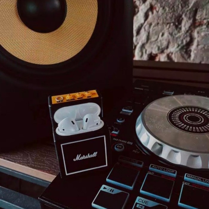 CASING SILICONE AIRPODS GEN 1 2 / INPODS 12 CASE MARSHALL AMPLIFIER