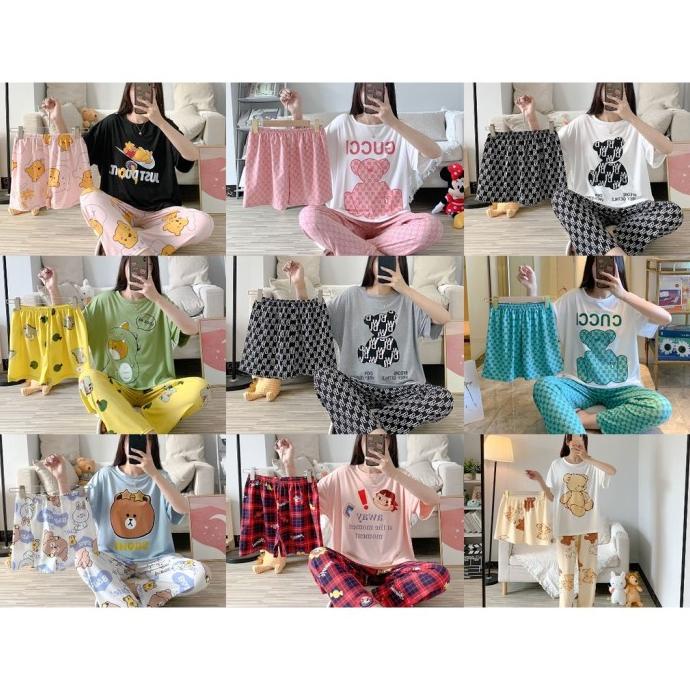 Set Piyama 3In1 Baju Tidur Wanita Dewasa Import Korea