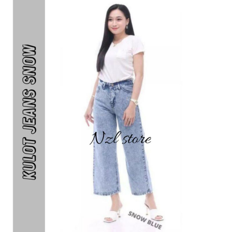 celana jeans wanita//celana panjang wanita// KULOT LIPAT#