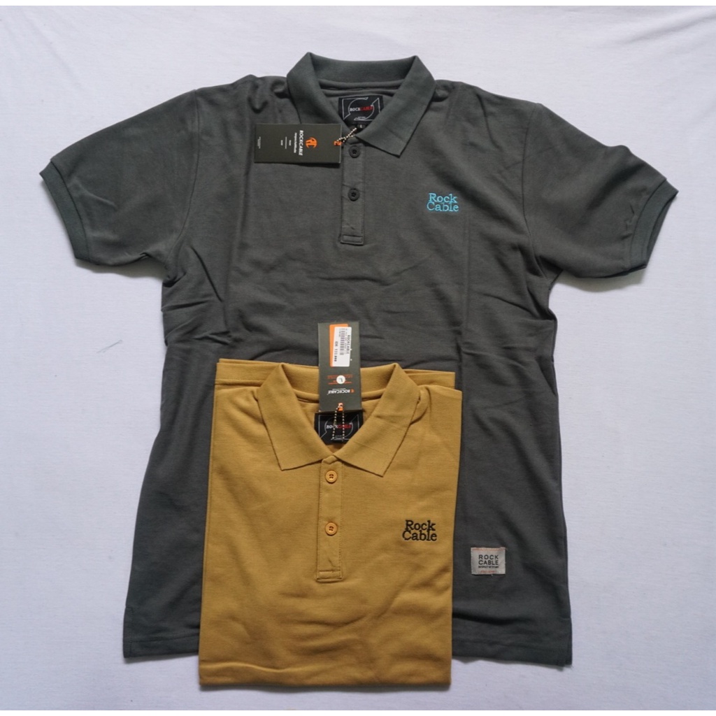 Kaos Polo Shirt Pria Kaos Kerah Lengan pendek rockcable