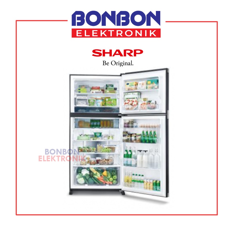 Sharp Kulkas 2 Pintu SJ-IG863PG-BK / SJIG863PGBK Inverter