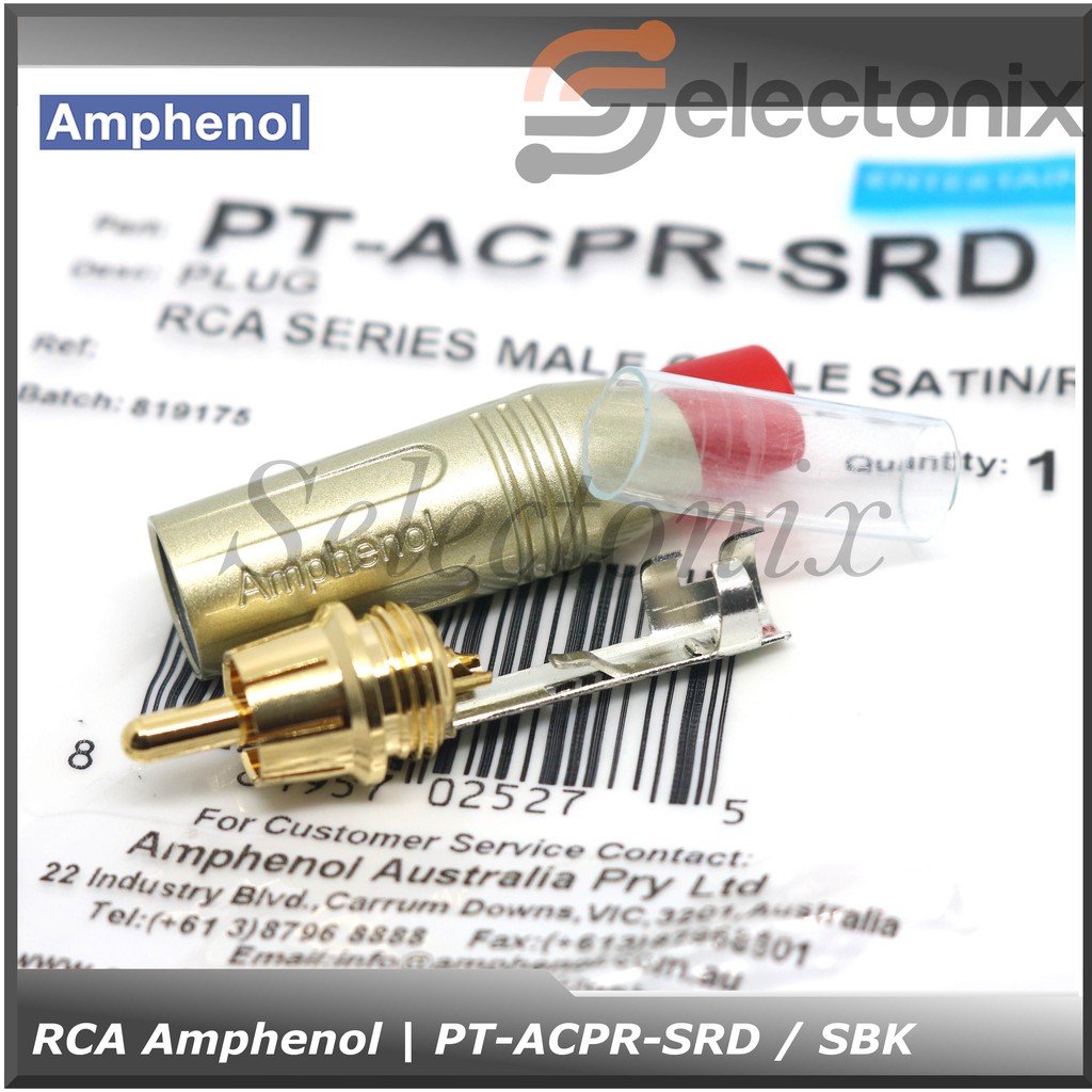 Jack Audio RCA Connector | Amphenol [ACPR-SRD/SBK]