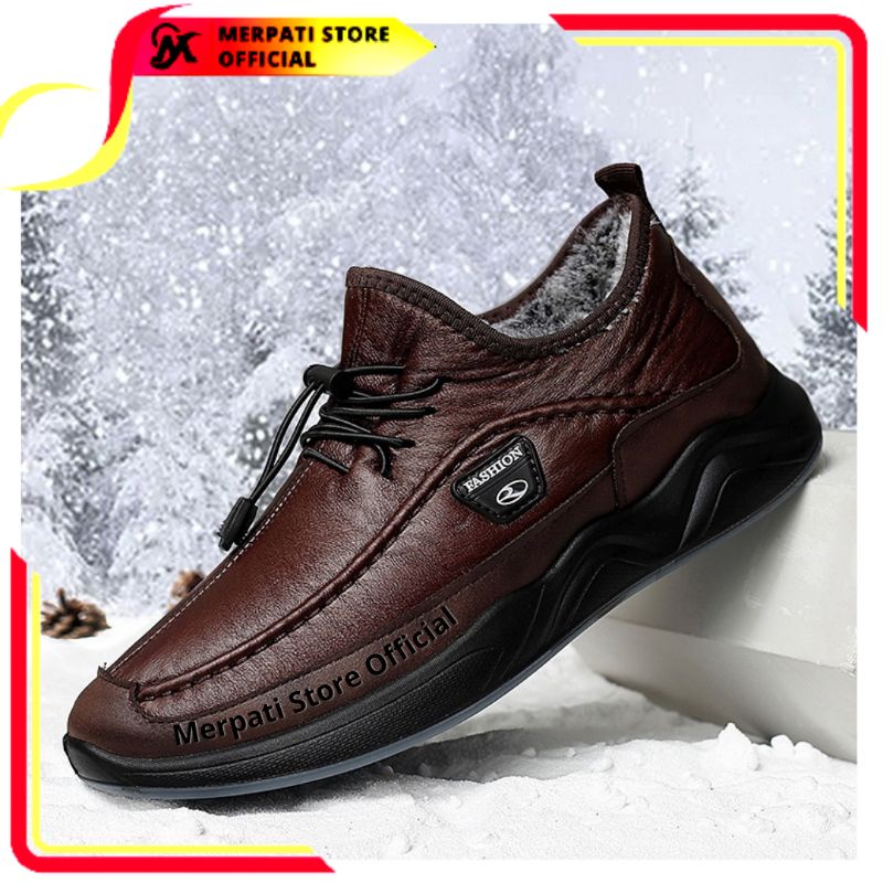 Merpati Store - Sepatu Fantofel Pria Tali Kulit Import Formal Santai Sepatu Pria Keren Terbaru