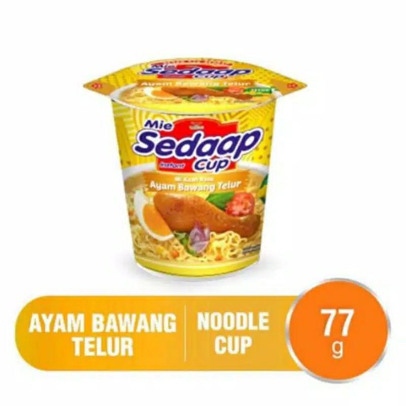

Mie Sedaap Cup Mi Kuah Rasa Ayam Bawang Telur 77gr