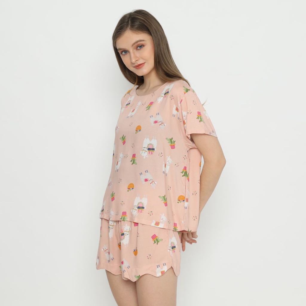 Piyama Cub And Mice Llama Pink Sabrina