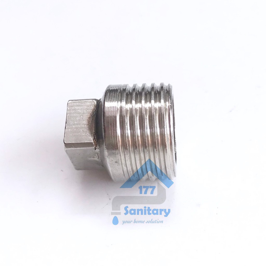 Tutup Dop Stainless 304  1/2 Inch plug  Drat LUAR Ss111x- Penutup pralon Pipa Dof Sambungan 0.5 Inch tutup lubang keran kran air  /X24