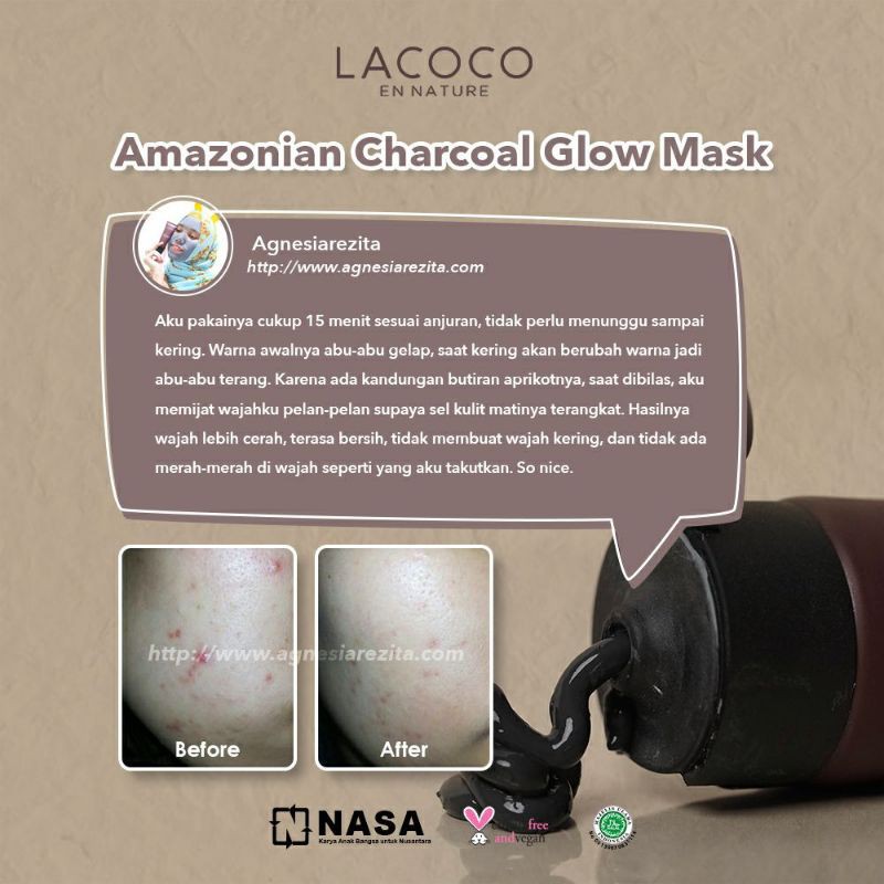 Masker ampuh menghilangkan komedo & bopeng jerawat - lacoco nasa