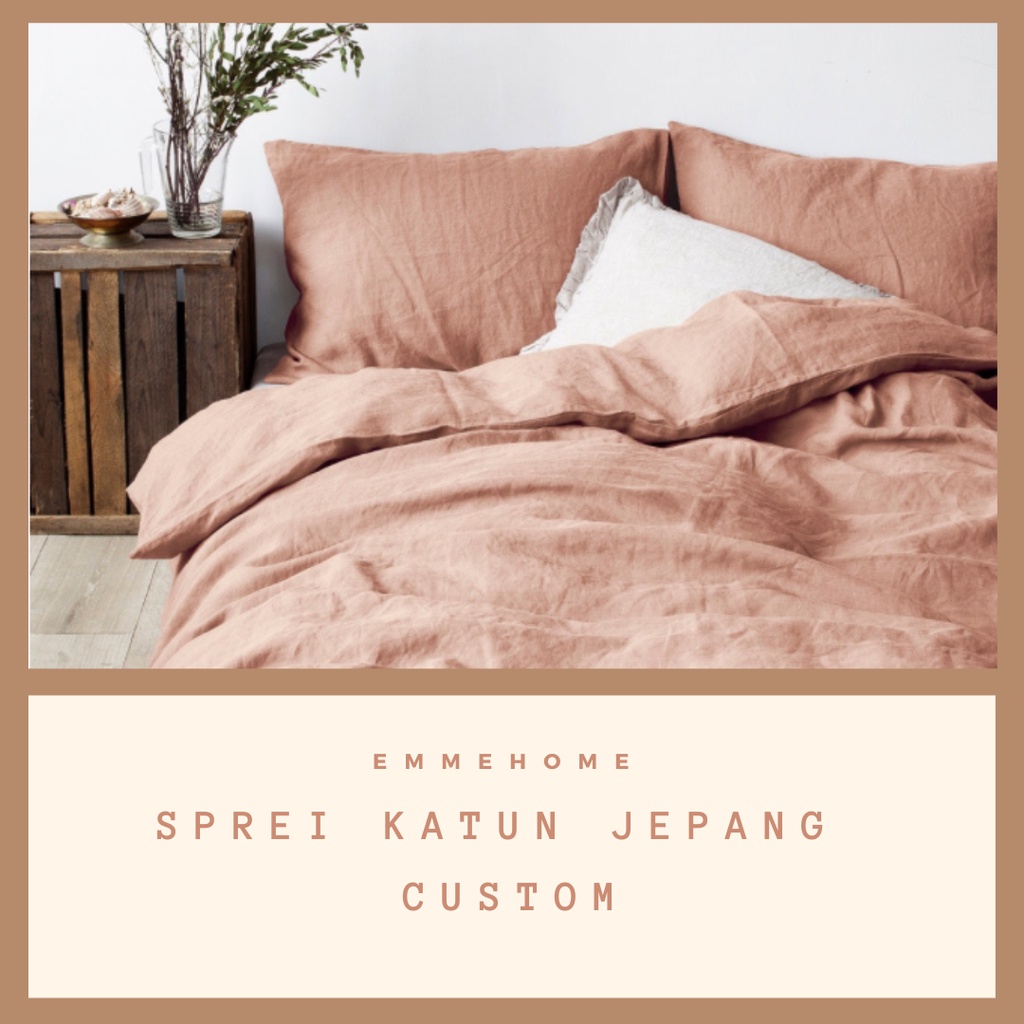 SPREI KATUN JEPANG POLOS PREMIUM CUSTOM TINGGI 20/25/30/35/40