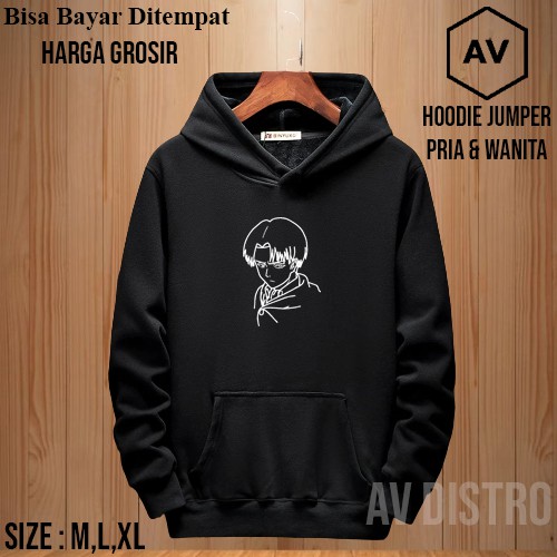 HOODIE PREMIUM LEVI AOT | SWEATER HOODIE PRIA DAN WANITA | SWEATER HOODIE KEREN | JAKET KEREN