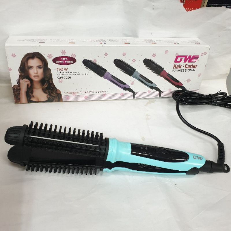 Alat Catokan Rambut Sisir Pelurus Curly Keriting 2in1 Pria  Blow Gw7200