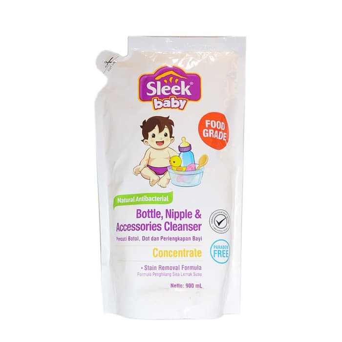 Sleek Nipple &amp; Accessories Pouch 900ml - Sabun Pencuci Botol