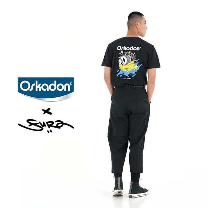 [[BISA COD]] TAGS KAOS OSKADON FURA NJEBLUG BLACK - NEW COLLECTION - M MURAH Kode 988