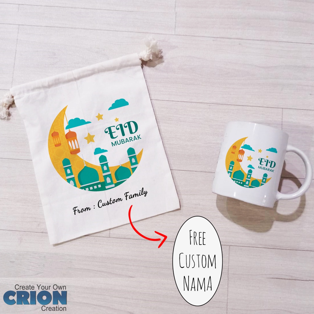 Mug Hampers Idul Fitri/Lebaran/EID Mubarak Bulan Sabit Series By Crion