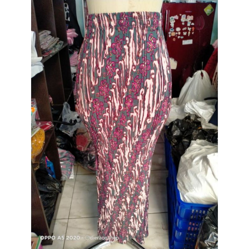 COD ROK PLISKET MUAT JUMBO BATIK BAWAHAN KEBAYA ROK BATIK JUMBO-PLISKET-LERENG DUSTY
