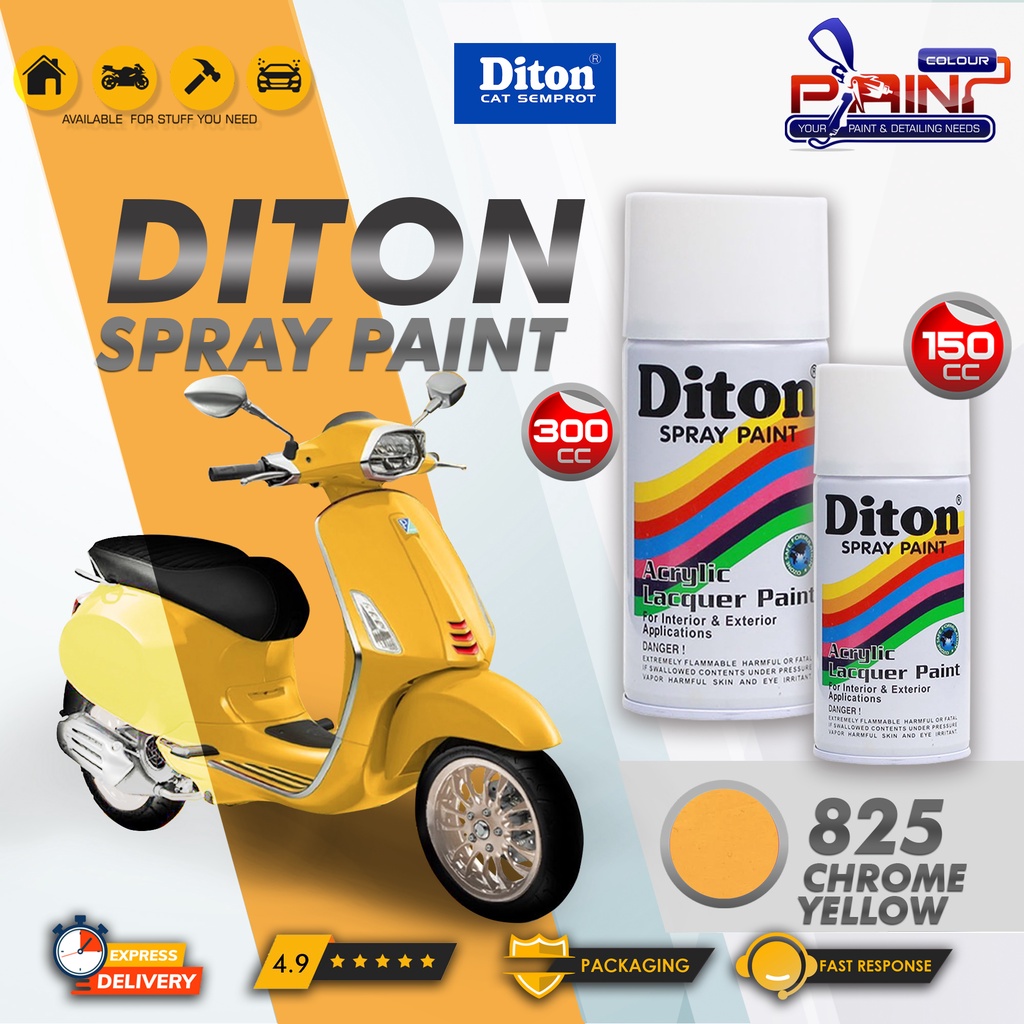 Diton Cat Semprot/Pylox/Motor/Helm/Gundam 150cc - 825 Chrome Yellow