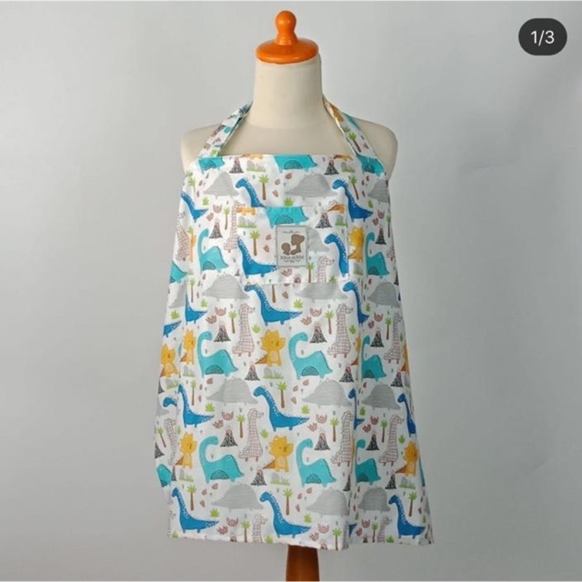 Mere Et Moi Nursing Apron Square Cute Dino