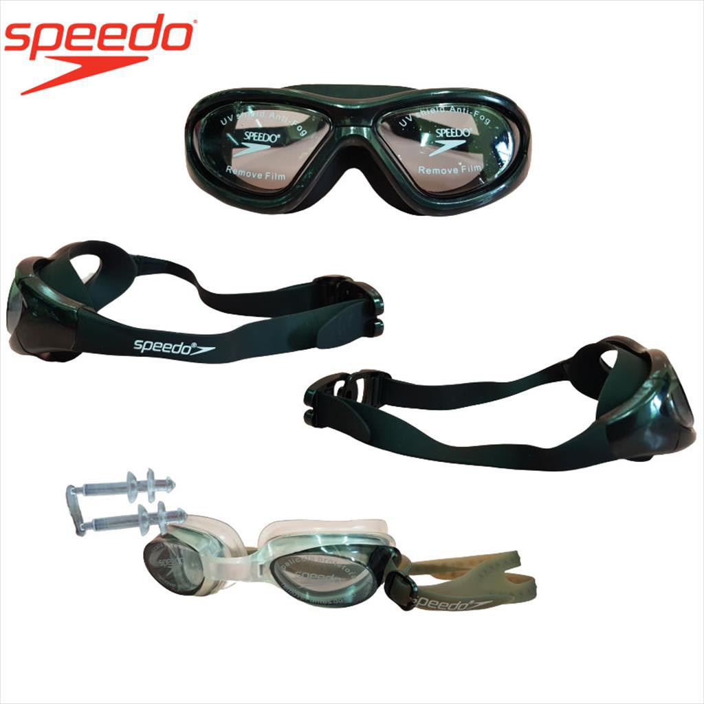 Kacamata Renang Anti UV/ Big Frame/  2Pcs Kacamata Renang Anti FOG 9100