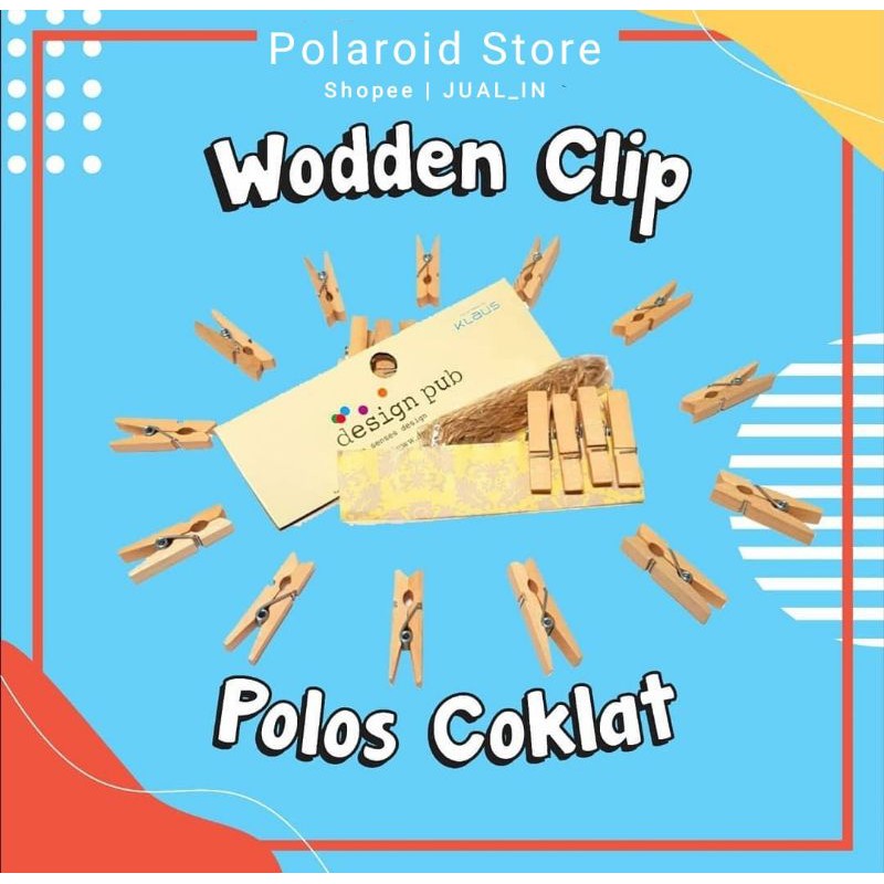 Jual Wooden Clip Cm Jepit Kayu Klip Kayu Natural Jepit Foto Indonesia Shopee Indonesia