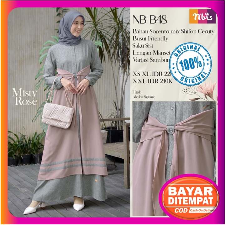 Nibras Gamis Terbaru 2021 Promo Diskon Dress Gamis Nibras Wanita Dewasa Syari Busui Bahan Adem Halus