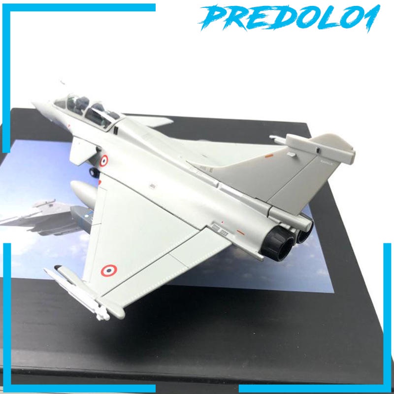 (Predolo1) Miniatur Diecast Pesawat Tempur Rafale Skala 1 / 72 Bahan Alloy Dengan Stand