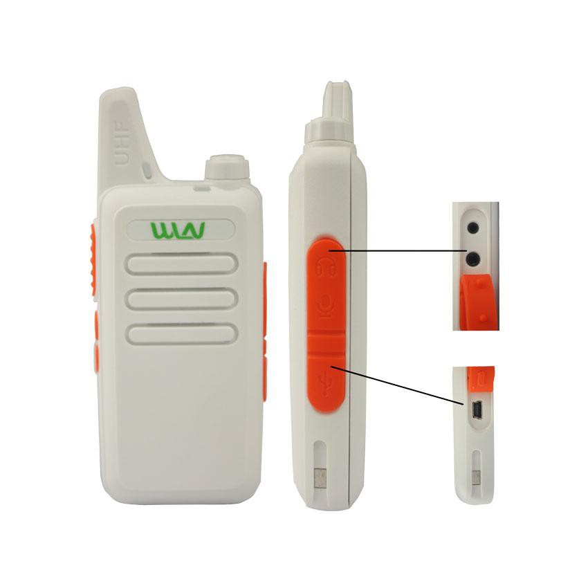 Paket Lengkap Walkie Talkie WLN HT Two-Way Radio - PUTIH ( ISI 2 PCS )-Batrai 1500 mAh