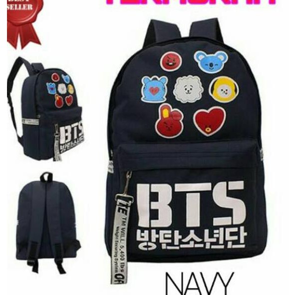 ← Tas Ransel Sekolah Backpack Punggung Wanita Fashion Kekinian Anak Cewek KPOP BTS   ✥