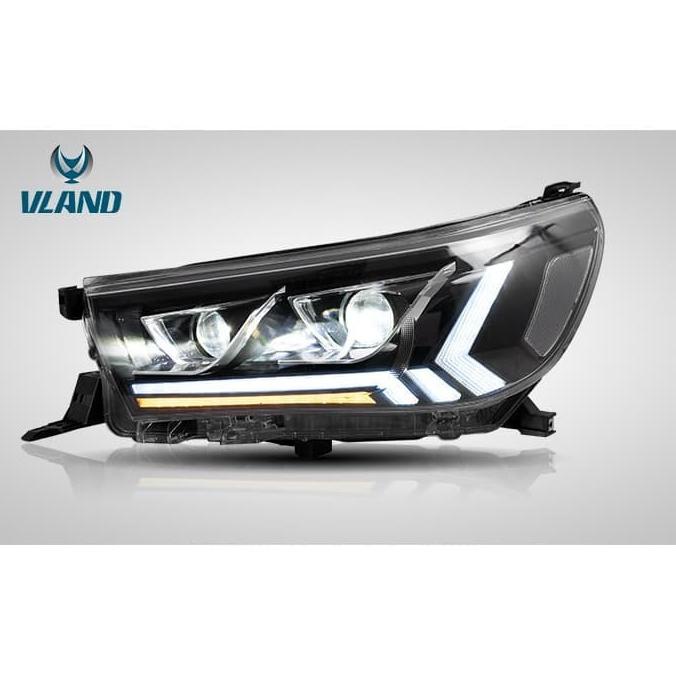 Aksesoris Headlamp lampu Headlights LED Vland YZ Toyota Hilux Revo 15+ .