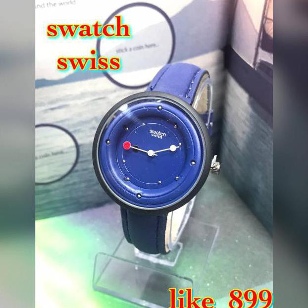Jam tangan wanita Swatch Swiss tali kulit Terbaru