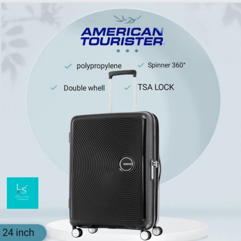 koper 24 inch American tourister curio expand TSA Lock black