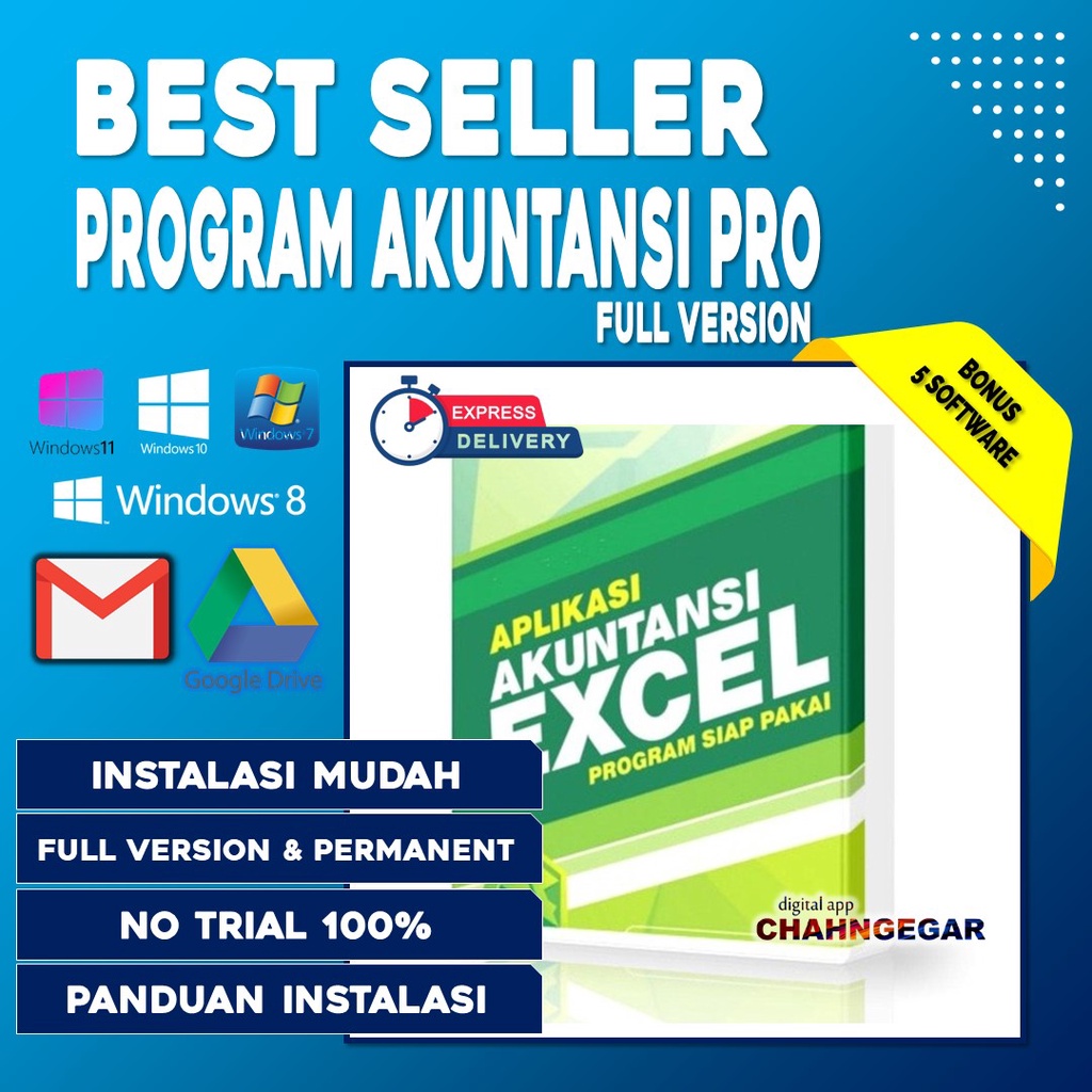 Aplikasi Akuntansi Excel Siap Pakai  Mudah dan Praktis | Aplikasi Laporan Keuangan Full version Unlimited device