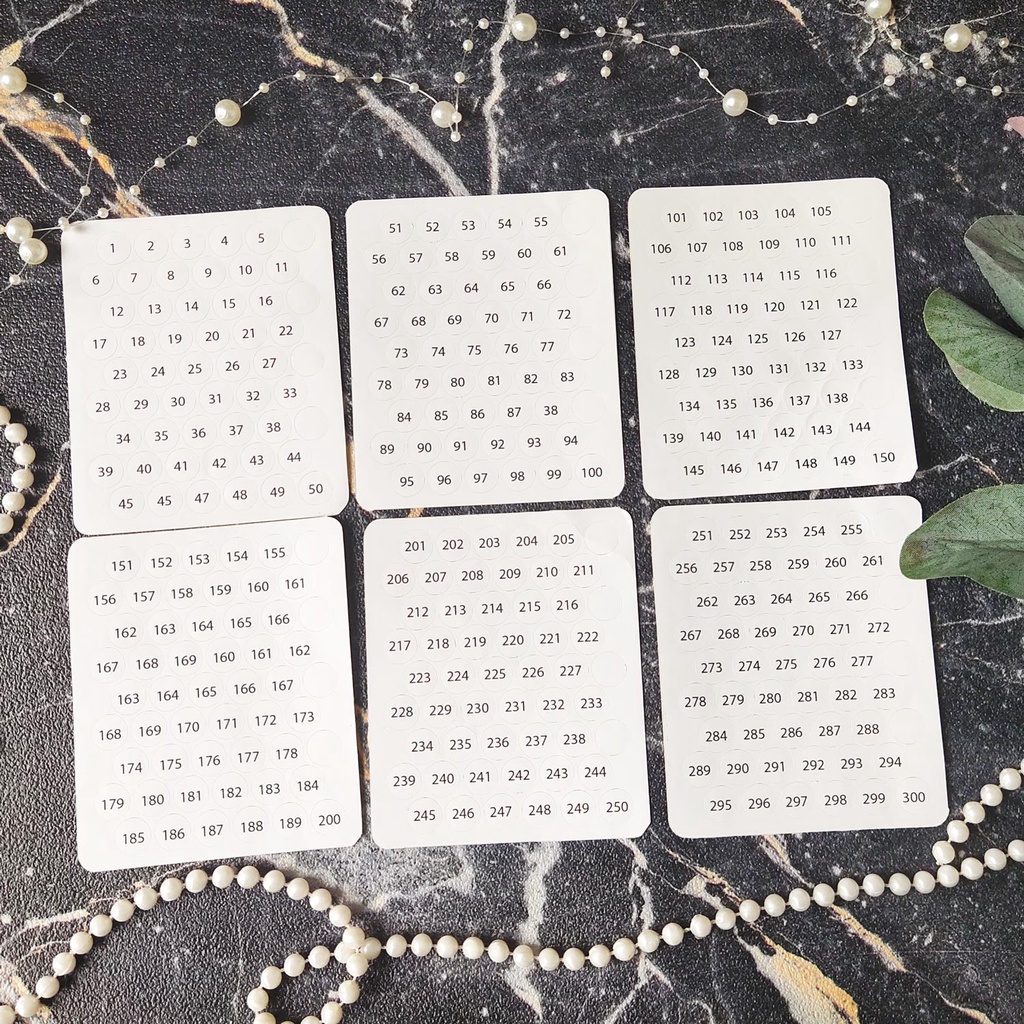 

Stiker sticker nomor angka untuk ditempel di Angpao Wedding [READY STOK]