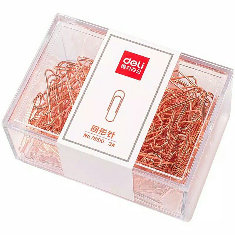 

Bisa COD [Nahaku] Deli Paper Clip Klip Kertas Rose Gold
