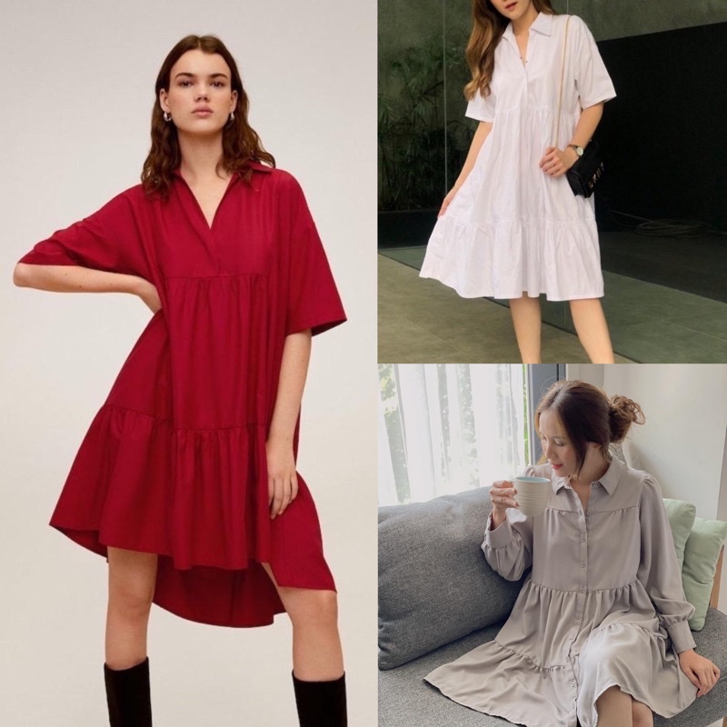 BS25 CONSENSO RUFFLE OVERSIZED DRESS
