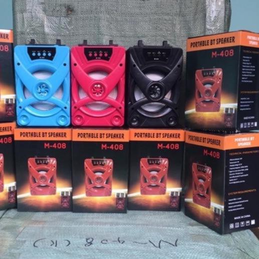 Speaker Bluetooth Wiriless M-418 / M408 Portablet LED Stand Hp Speaker BT