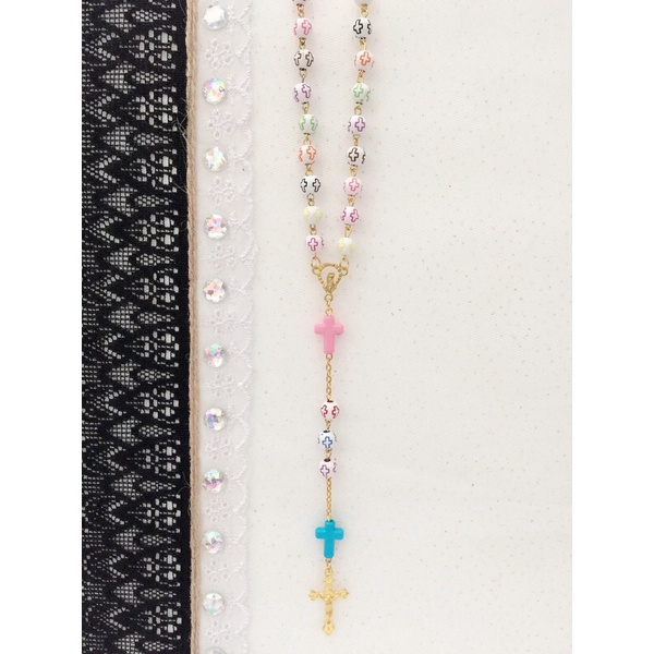 ROSARIO BUNDA MARIA KATOLIK MANIK SALIB GOLD