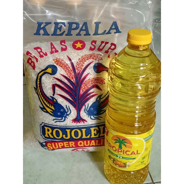 Jual PAKET BERAS ROJOLELE 5 LITER DAN MINYAK 1LITER | Shopee Indonesia