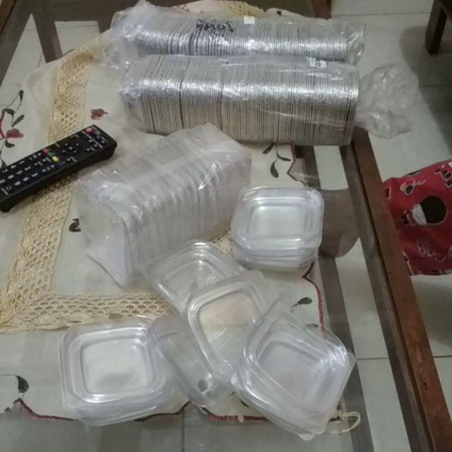Ox100 + Tutup Mika, Aluminium Foil Cup. 1pak Isi 100 Pcs